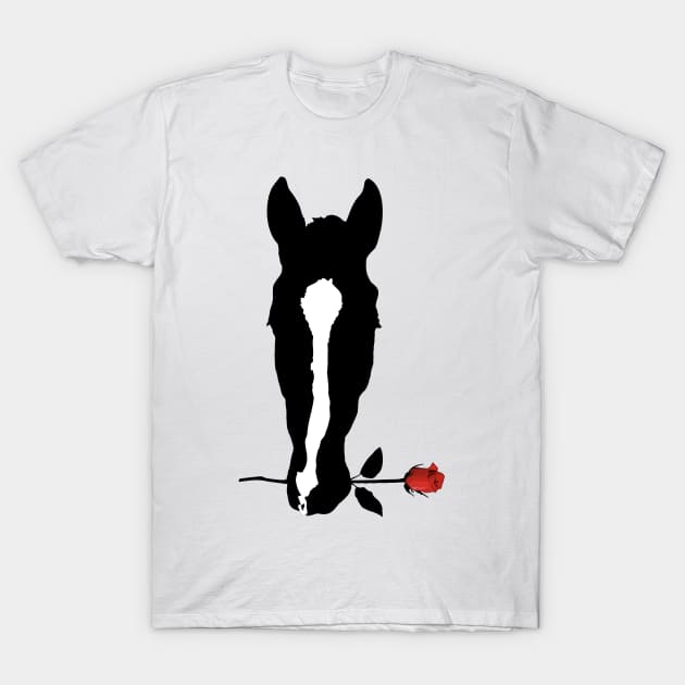 Horse and Rose T-Shirt by Lakeric